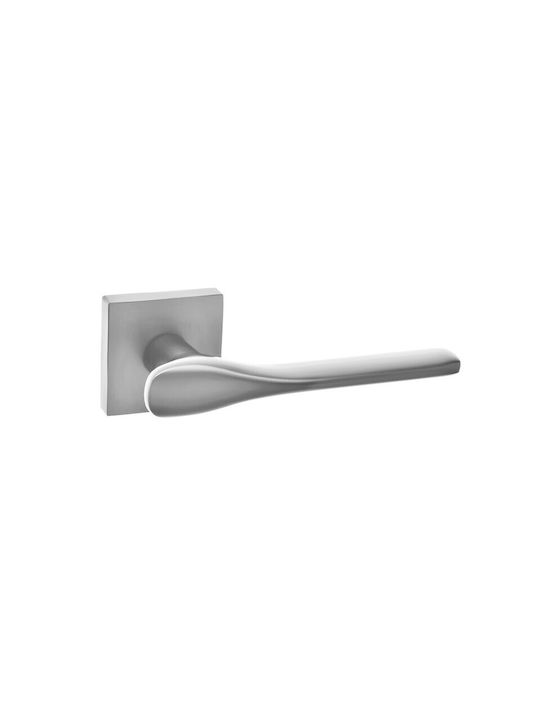 Best Design Πόμολο Εξώπορτας με Ροζέτα Δεξί 525 Νίκελ Ματ