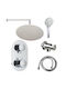 Vinci Built-in Mixer & Shower Head Set for Shower 2 Outlets Silver