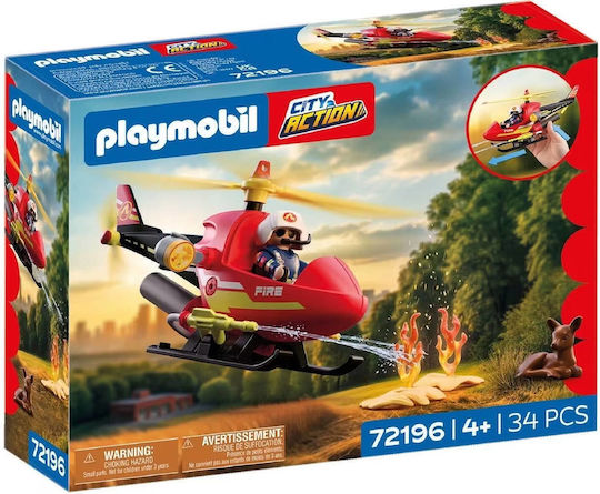 Playmobil City Action Fire Helicopter for 4 Years Old