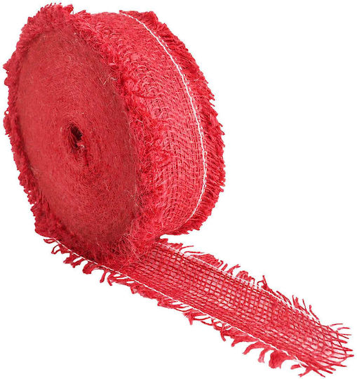 vidaXL Decoration Fabric 5x2500cm Red