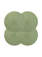 vidaXL Wicker Placemats Green 30x30cm 4 Pieces