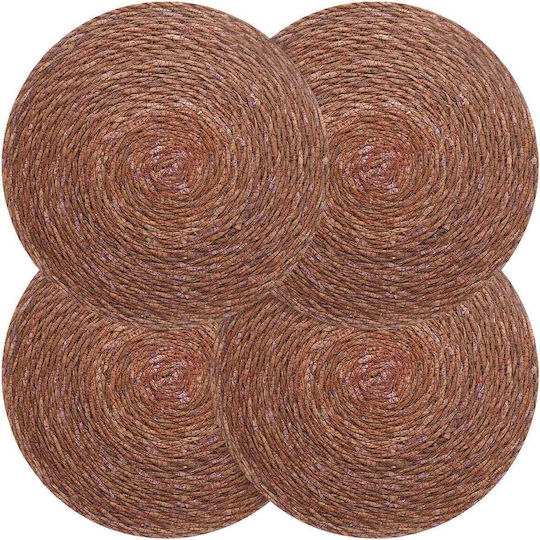 vidaXL Brown Placemats 30x30cm 4 Pieces