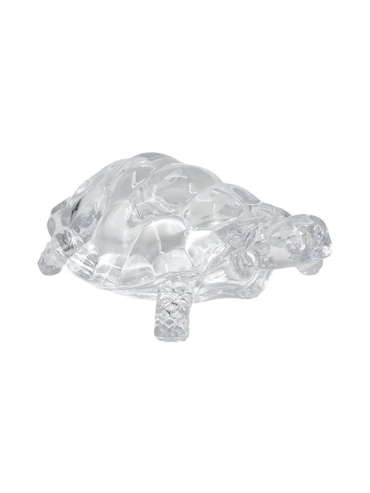 Keskor Decorative Turtle Made of Glass 15x10x6cm
