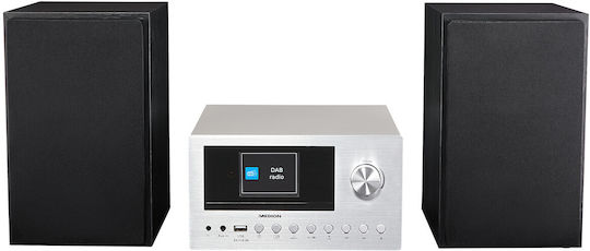 Medion Tonsystem 2.0 LIFE P85003 50078314 15W mit CD / Digitale Medien Player, Wi-Fi und Bluetooth Silber