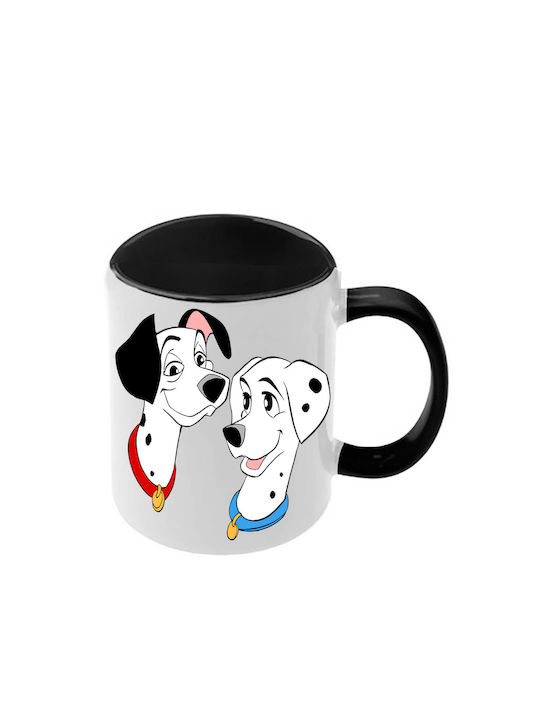 Κούπα Dalmatians Δαλματίας Μαύρη Λαβή Εσωτερικό