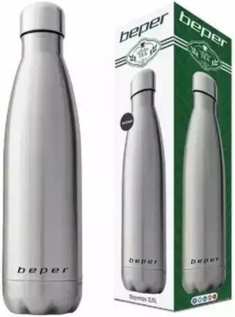Beper Beper Edelstahl Thermosflasche 500ml Grau Made in Italy