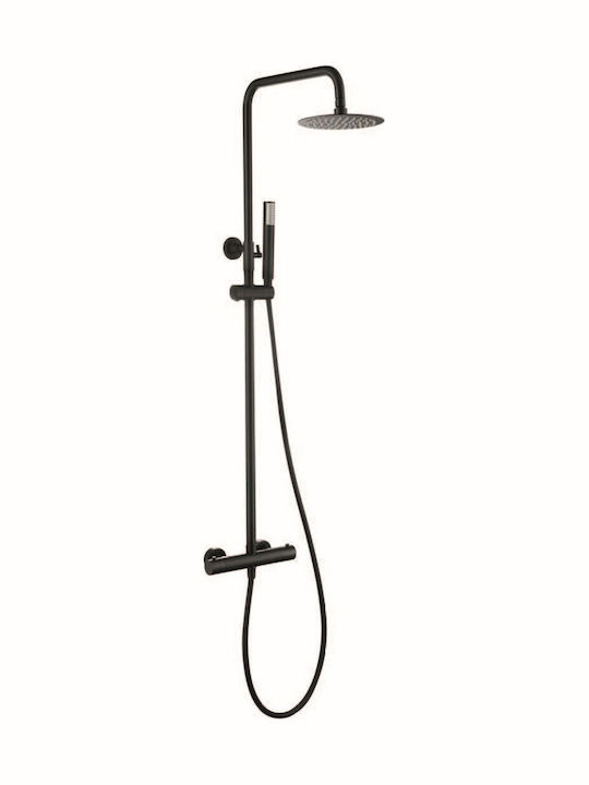 Imex Shower Column with Bathtub Mixer Black