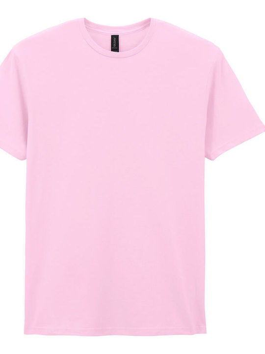 Gildan Softstyle 64000 Herren Werbebekleidung Kurzärmeliges Rosa T-Shirt