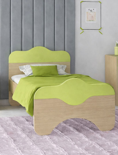 Pat Pătuț pentru Copii Single Verde pentru Saltea 90x190cm