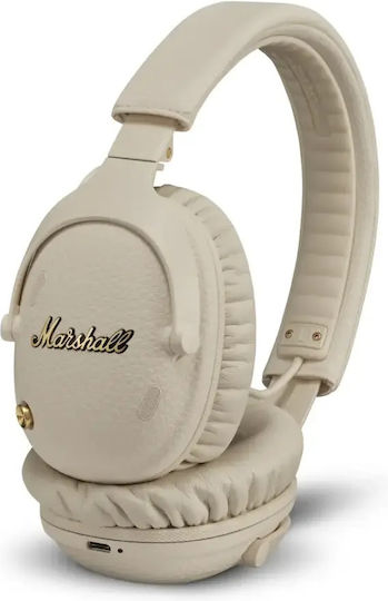 Marshall Monitor III ANC Ασύρματα / Ενσύρματα Over Ear Ακουστικά με 30 ώρες Λειτουργίας Cream