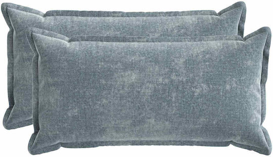 vidaXL Dekorativer Kissenbezug Hellblau 80x40cm
