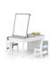 Kids Wooden Painting Table Grey Costway