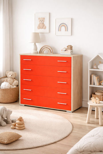 Holz Boden Bücherregal Rote 80x45x90cm