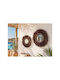 SteweHome Handmade Wall Decor Brown Wooden 40x40cm 2 Pieces