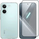 Vivid Set Back Cover Silicone / Tempered Glass Set with Tempered Glass Transparent (Poco X8 Pro)