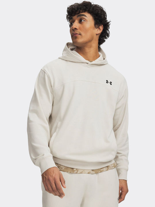 Under Armour Rival Φούτερ Μπεζ με Κουκούλα