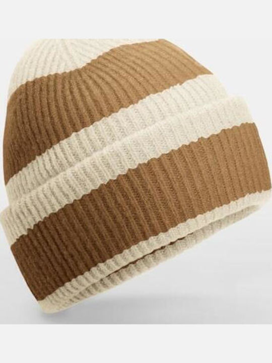 Beanie Unisex Knitted Beanie in Beige Colour