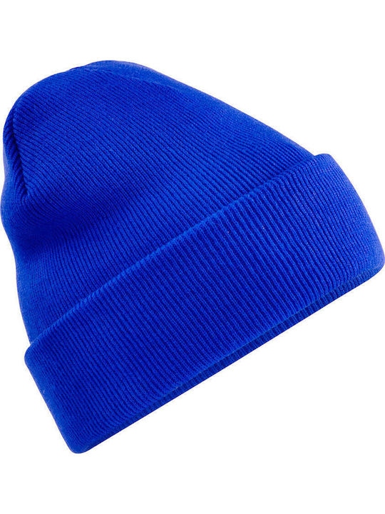 Beanie Unisex Σκούφος Πλεκτός σε Μπλε χρώμα