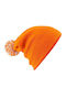 Snowstar B450 Pom Pom Beanie Unisex Σκούφος Πλεκτός σε Πορτοκαλί χρώμα