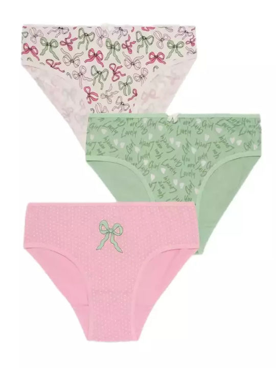 Minerva Bows Set Kids Panties 3 Pieces Green
