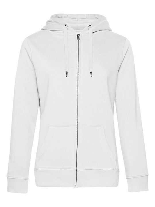 B&C Queen Unisex Hanorace Promoționale Mânecă Lungă Alb