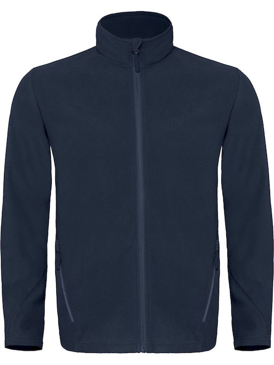 B&C Men's Promotional Long Sleeve Cardigan Navy