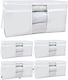 SteweHome Clothing Storage Case for Blanket/Duvet / Clothes in Grey Colour 75x40x40cm 5pcs