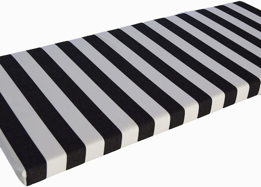 Decocraft Pernă De Bancă De Grădină Neagră/Albă 50x112 Cm