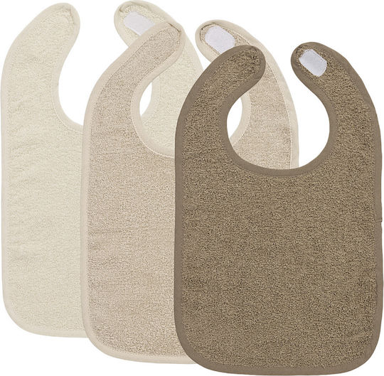 Babici Pentru Bebeluşi Din 100% Bumbac Cu Autocolant Natural/Soft Sand/Taupe 3 Bucăţi