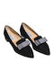 Leather Women's Moccasins In Black Colour