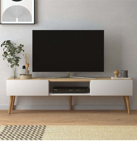 TV-Ständer Weiß M150xT32xH40cm
