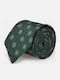 Berto Lucci Men's Green Pattern Tie