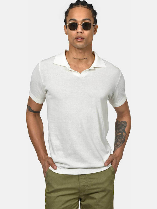 Berto Lucci Polo Herrenbluse Weiß