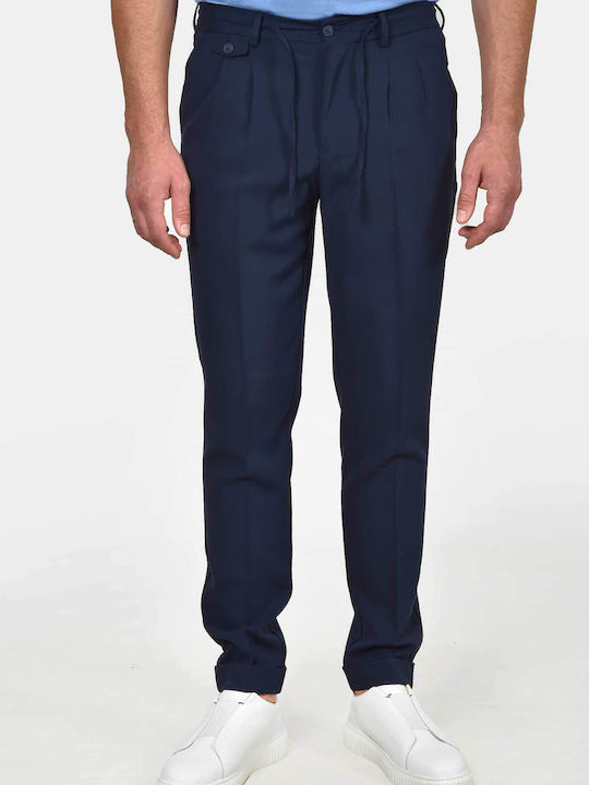 Berto Lucci Ανδρικό Παντελόνι Regular Fit Navy