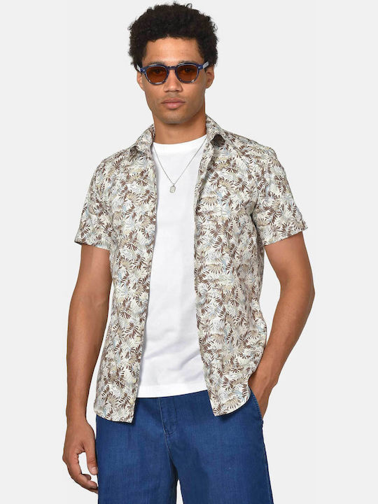 Berto Lucci Short Sleeve Cotton Shirt in Regula...