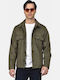Long Sleeve Overshirt in Regular Fit Khaki