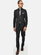Winter Men's Suit with Regular Fit Black