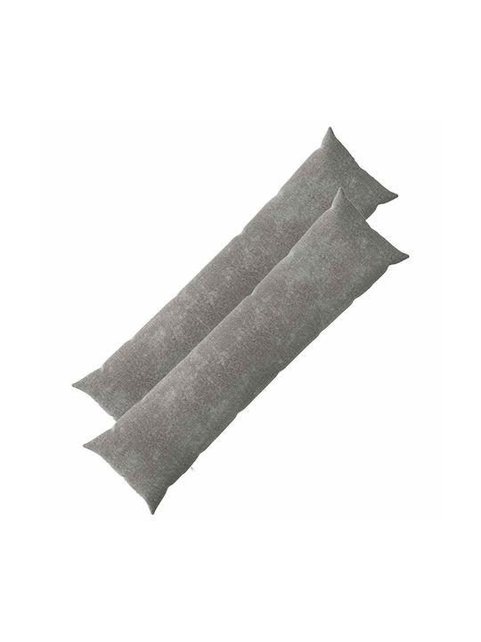 vidaXL Калъф За Възглавница Тъмно Сив 40x145см