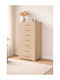 Kommode Schlafzimmer Holz Eiche 60x45x123cm