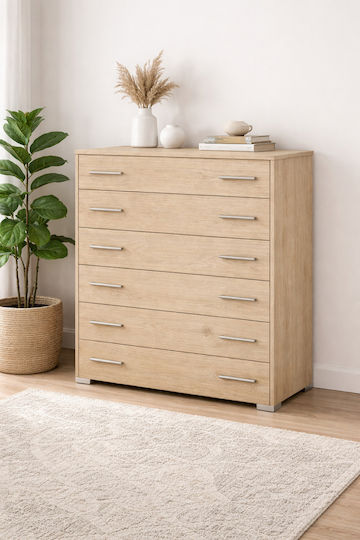 Kommode Schlafzimmer Holz Eiche 90x45x108cm