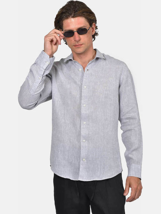 Berto Lucci Long Sleeve Linen Shirt in Regular ...