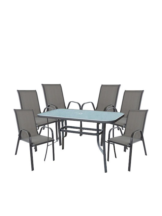 Set de sufragerie pentru exterior Sun 7 piese A...