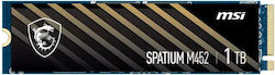 MSI Spatium M452 SSD 1TB M.2 mit PCI Express 4.0 Schnittstelle MSI Spatium M452 SSD 1TB M.2 mit PCI Express 4.0 Schnittstelle