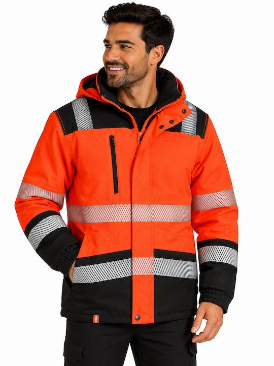 Result Wasserdichte Arbeitsjacke Softshell Fluoreszierendes Orange Schwarz Result Wasserdichte Arbeitsjacke Softshell Fluoreszierendes Orange Schwarz