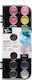 Mont Marte Palette 16 Watercolor Metallic Shades And Brush