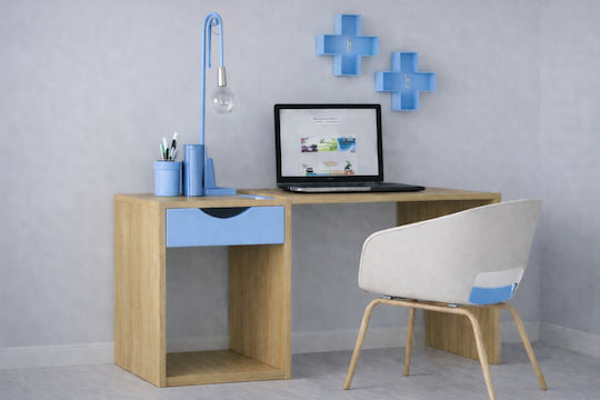 Kinder Schreibtisch Hellblau 130x55x80cm