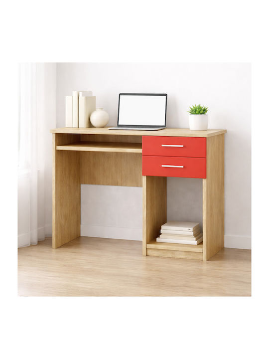 Kinder Schreibtisch aus Melamin Rote 100x55x80cm