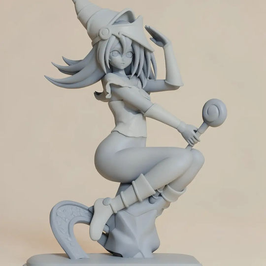 Небоядисана 3D Фигура Dark Magician Girl NSFW V2 Готова За Боядисване DIY Подарък Цветове 20 см 1:8