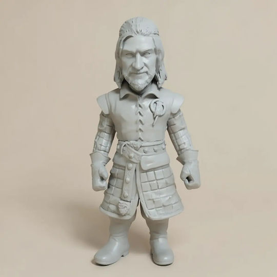 Unbemalte 3d Figur Game der Throne Eddard Stark Chibi 3d Druck Figurine Bemalen Diy Geschenk Farben 15,2 Cm 1:12