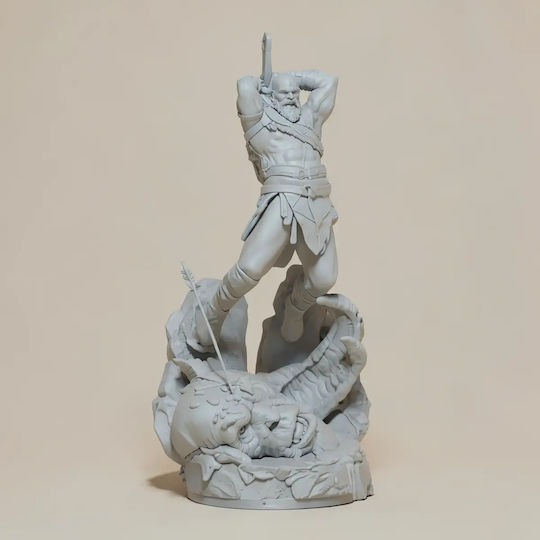 Άβαφη 3d Φιγούρα Kratos His Axe God War Βάψιμο Diy Δώρο Χρώματα 15,2 Cm 1:12